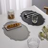 Leather Placemats Irregular Shape Waterproof Pad for Kitchenware Coffee Cup Pot Plate Knife Fork Home Dining Plate Mat