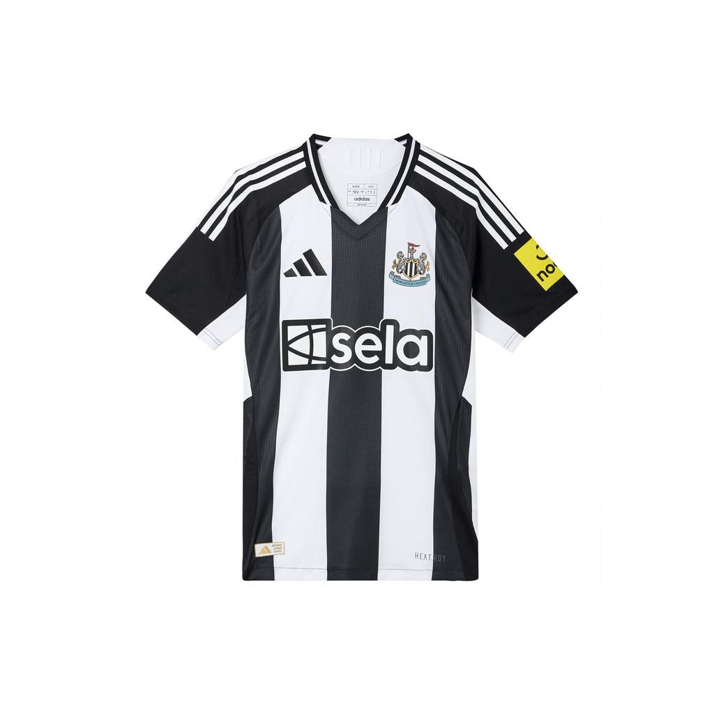 Adidas Newcastle United 24/25 Home Comfortable Letter Short Sleeve Football Shirt Men Tops Black JJ4466