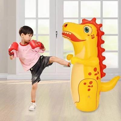 Tumbler Boxen Aufblasbarer Dinosaurier Boxsack Jungenspiele Sportspielzeug Weihnachts- Geburtstagsgeschenk für Jungen Mädchen Eltern-Kind-Spielzeug