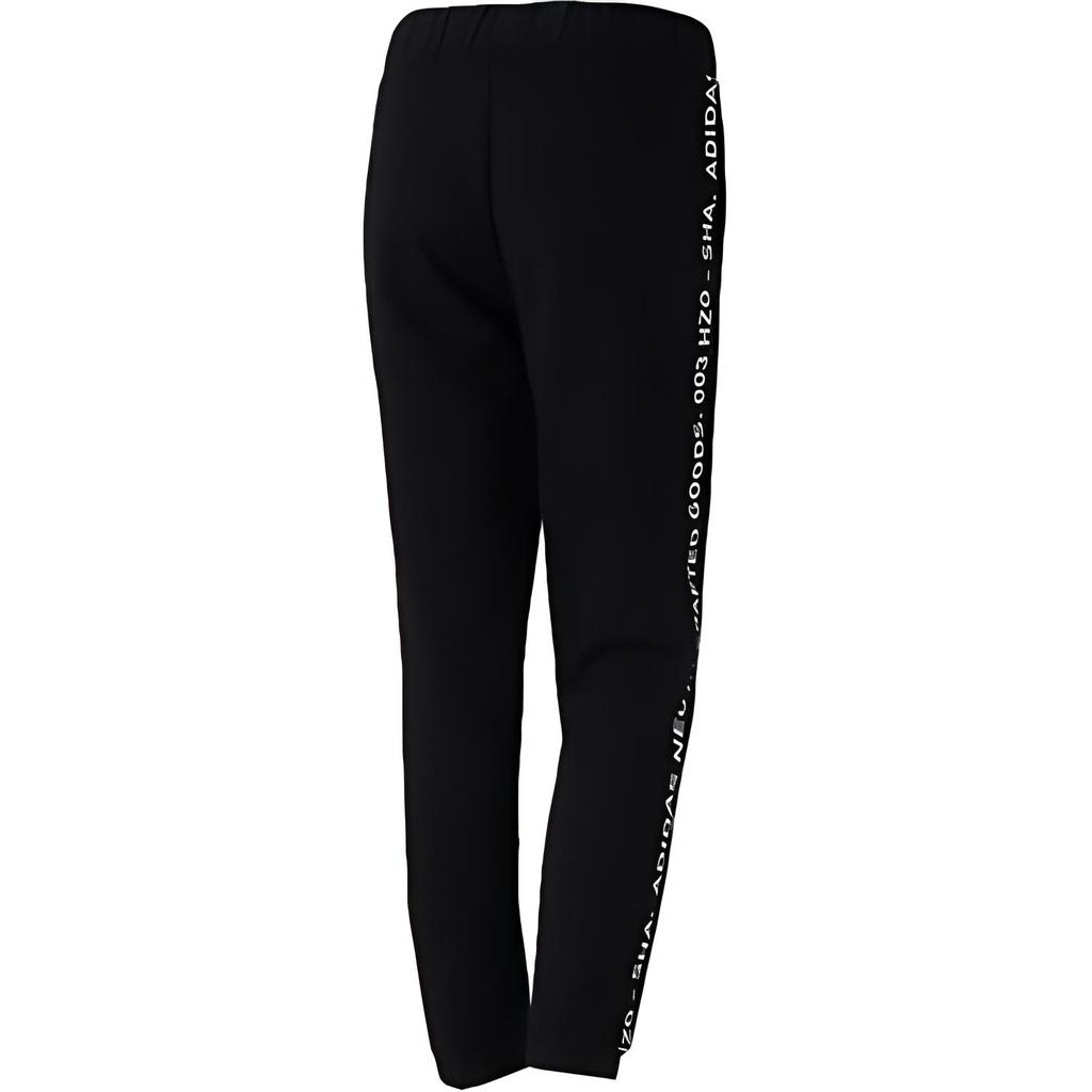 Adidas Neo Letter Comfortable Casual Versatile Knitted Sports Pants Women Pants Black DU2380