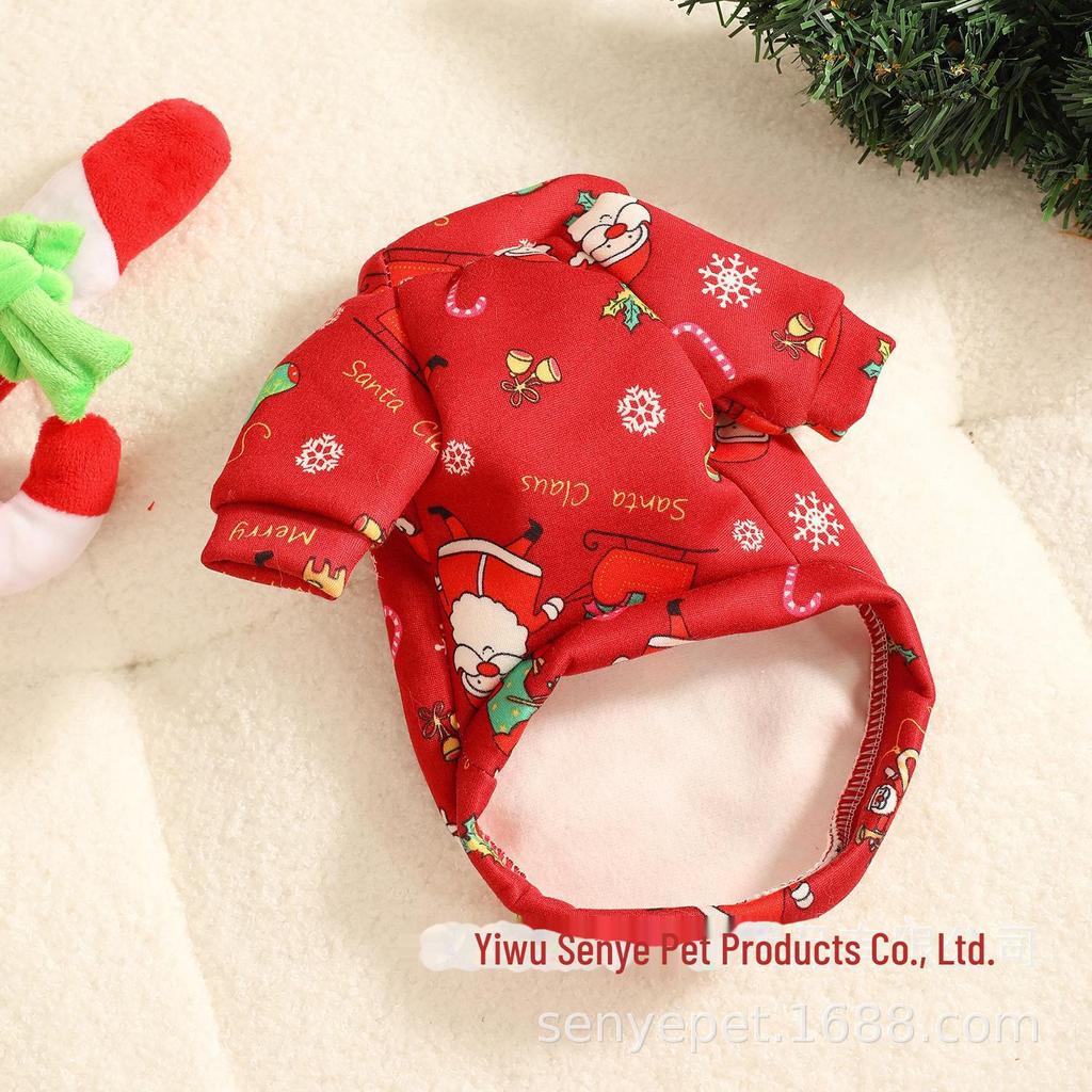 Dual-Color Pet Winter Hats: Festive Cat & Dog Costume for Christmas Season