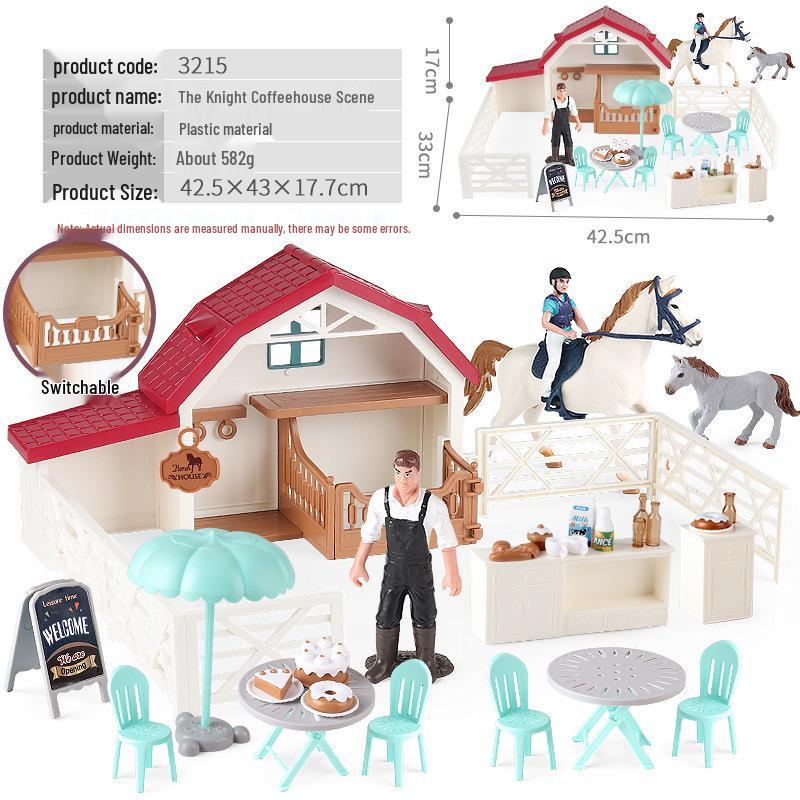 Children's Farm Animal Simulation Model: Appaloosa, Arabian, and Yellow Horse Toys
