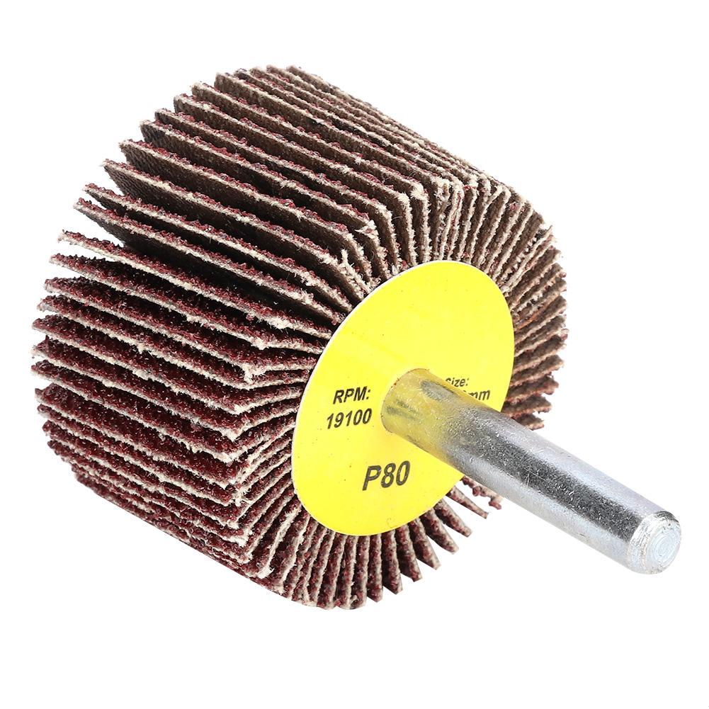 10 stücke Schleifen Polieren Rad Schleifen Schleifpapier Klappe Rad Disc mit 6mm Schaft 40x25x6mm