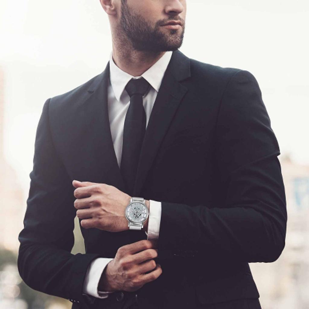 Men's Silicone Strap Watch Skeleton Fashion Temperament Quartz Men's Watch