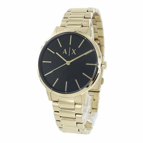 

A|X Armani Exchange Men s Gift Box Watch and Accessory Set with Gold and Black Bracelet, AX7119