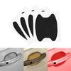 4Pcs Car Door Handle Stickers 3D Carbon Fiber Film Scratches Cover Car Stickers Universal Protector Sticker Auto Accsesories