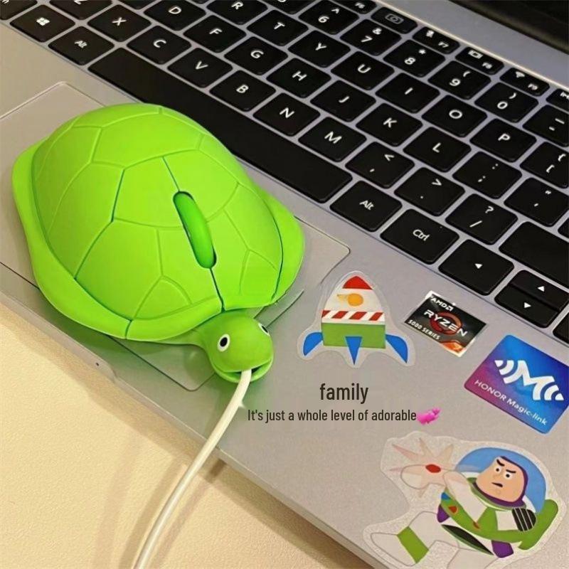 Wireless/Wired Silent Turtle Mouse - Cute Personal Gift for Friends & Besties by Wei Yan