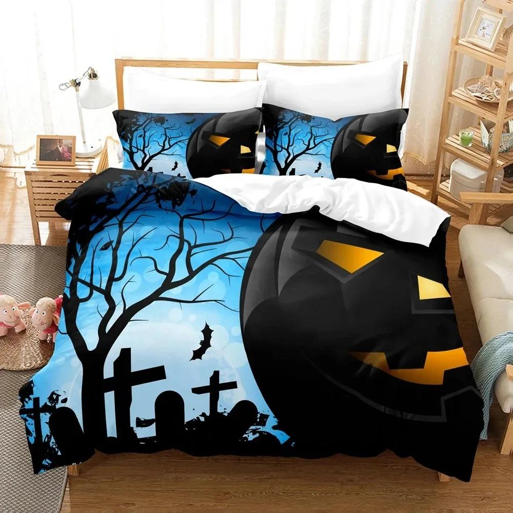 3D Print All Saints Day Halloween Bedding Set Double Twin King Duvet Cover Comforter Pillowcase Boys Girls Adults Bedroom