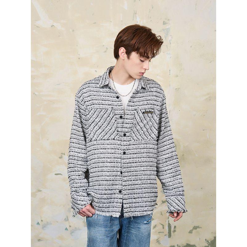 Cleanfit Tweed Hem Long Sleeves Shirt