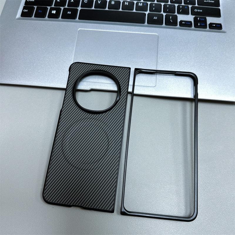 Applicable To OPPO Find N5 Folding Mobile Phone Case Large Hole Carbon Fiber Pattern Sticker Find N3 Flip Magnetic Protection