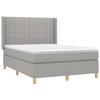 VidaXL Divan Bed with Mattress Light Grey 140x190cm Fabric - Model 3132145