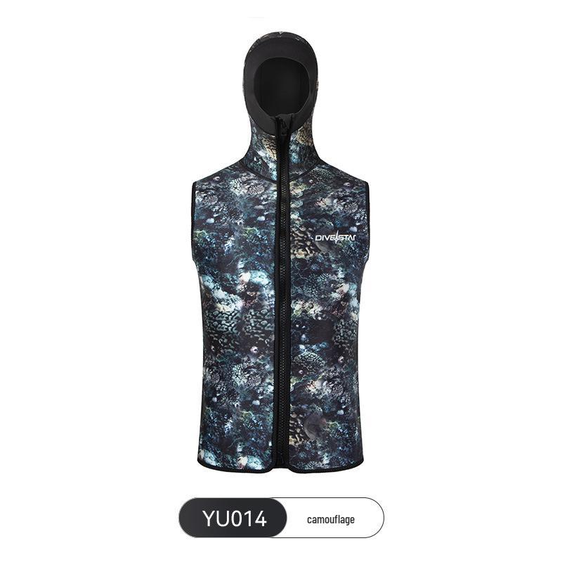 3mm Hooded Sleeveless Wetsuit Vest for Cold Water Surfing & Diving