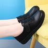 Women's Black Loafers Moccasins Casual Slip On Walking Shoes for Mother Plus Size