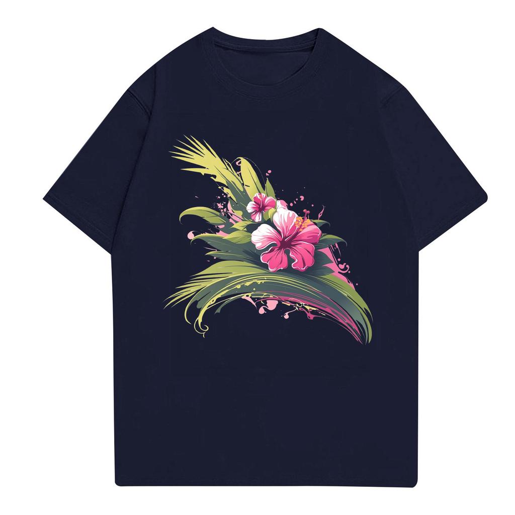 Kortermet skjorte med standkrage for menn Løs fritidsferieskjorte herre