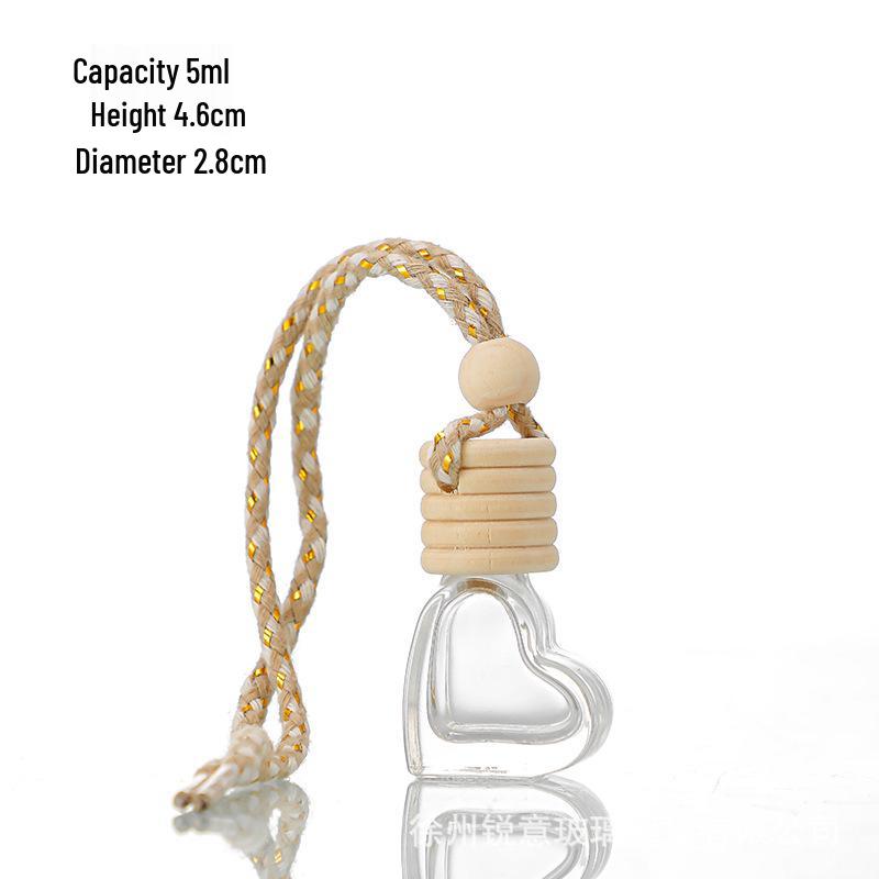 Car Aromatherapy Hanging Refillable Glass Diffuser Bottle Ornament