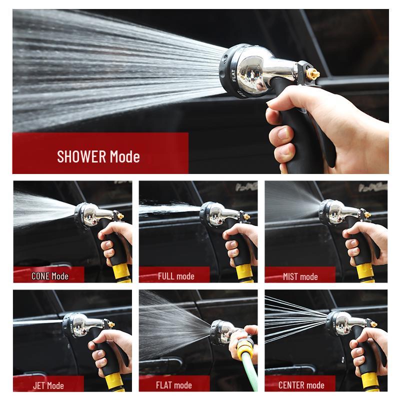 Adjustable Metal Water Spray Gun for Cars, Gardens, & Home. Perfect for Car Wash, Watering Plants, and Household Cleaning Tasks.