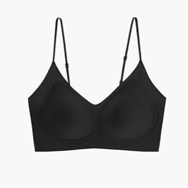 Cool Touch Seamless Soft Support Wireless Bra, Breathable Push Up Anti-Sag Side Gathering Comfort Women s Shaping Bra S чёрный