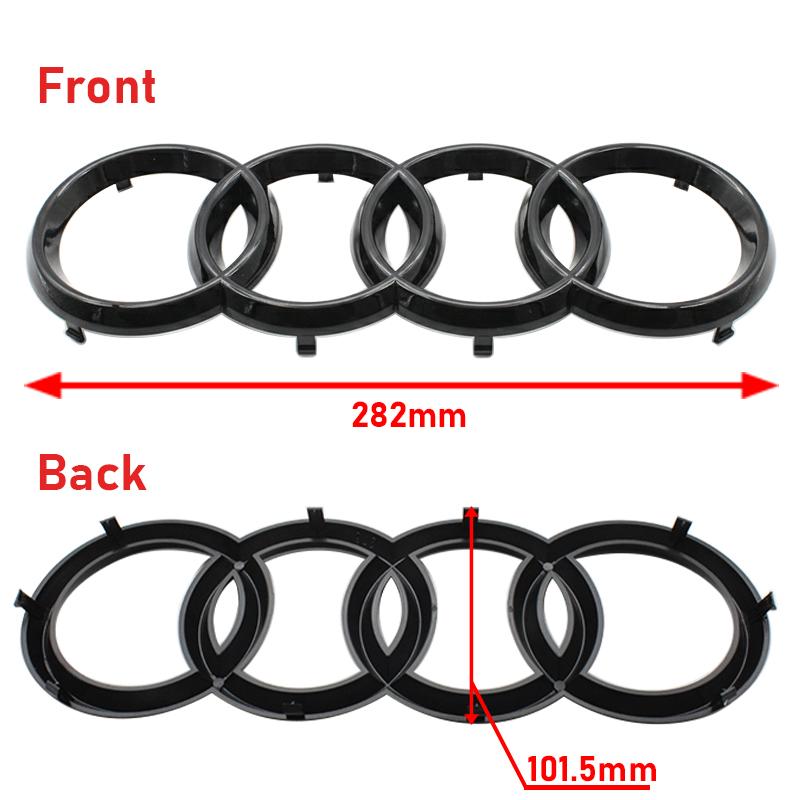 3D ABS Sticker Car Styling Hood Front Grille Quarrto Rear Trunk Middle Sline For Audi Q2 2016-2018 Emblem Badge Auto Accessories
