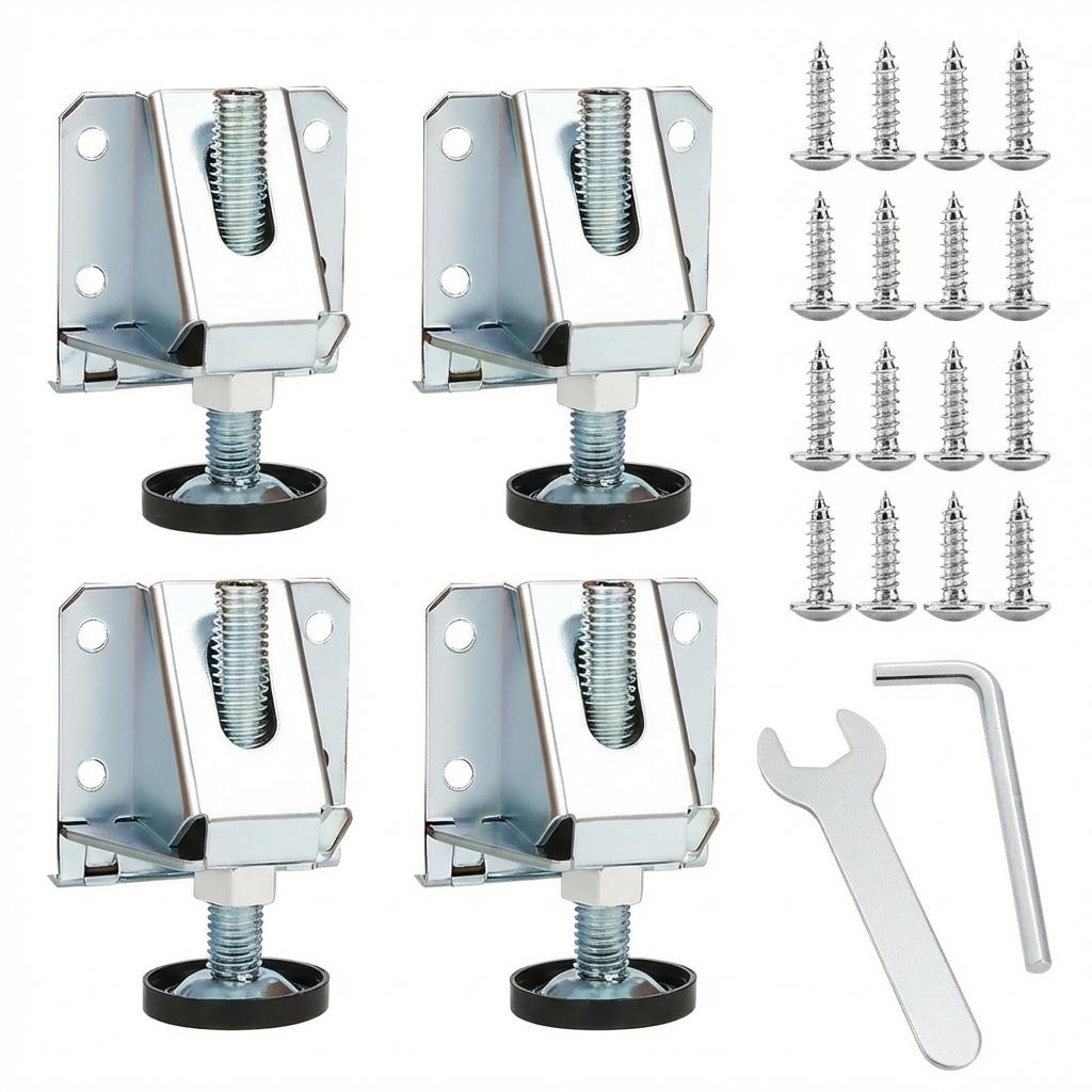 Adjustable Furniture Feet Leveling Pads for Cabinets Desks with Anti Slip Base