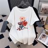 Plus Size Slimming Mid-Length Short Sleeve T-Shirt for Women—Round Neck, 200/300/350 Jin, Style 661.