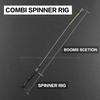 6pcs Carp Fishing Rig Kit Combi Spinner Rig With Bait Folss Fine Latch Needle Floss Cap Hook 2 4 6 PTFE Coated Micro Barb Curve Shank Carp Hooks
