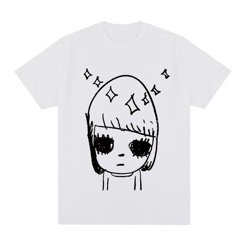 Yoshitomo Nara Stars Vintage Tshirt Lonely Funny Cute Japanese Art Party Aesthetic Cotton Unisex T Shirt New Tee Tshirt Unisex Tops