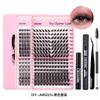 Eyelash Book Mixed False Eyelashes 392 Clusters Large Capacity D Curvature Curled Eyelashes
