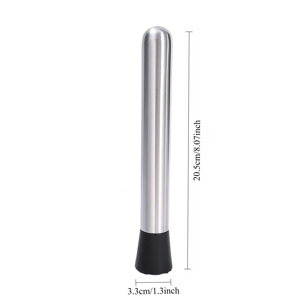 Kladivo na drcený led z nerezové oceli Multifunkční tyčinky na nanuky Koktejl Swizzle Stick Ovoce Lemon Muddle Pestle Bar Nástroje