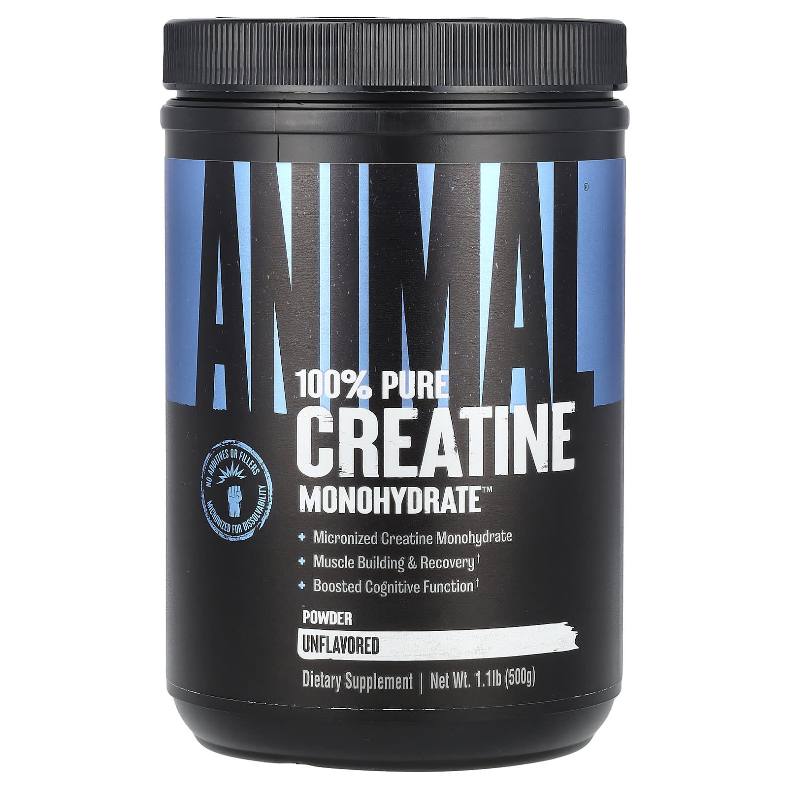 

Animal, 100% Pure Creatine Monohydrate™ Powder, Unflavored, 1.1 lb (500 g)