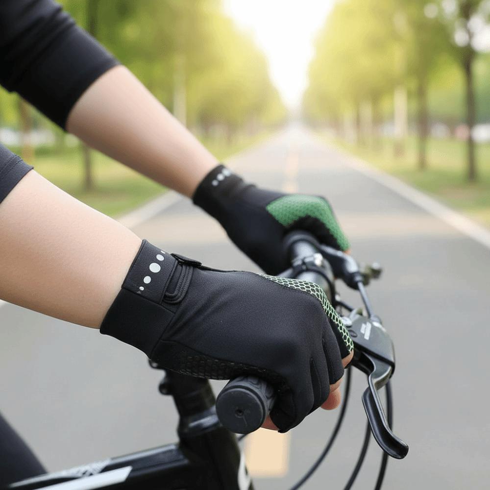 Dunne IJszijden Handschoenen Elastisch Antislip UV-Bescherming Handschoenen Ademend Touchscreen Zomer Zon Handschoenen Sport Fietsen Rijden
