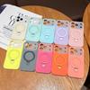 Jelly Liquid Silicone Magnetic Suction Rotating Bracket Is Suitable for iPhone17Pro Max Mobile Phone Case Apple 16p All-inclusive.