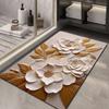 Embossed Flower Diatom Mud Mat Toilet Absorbent Mat Rubber Non-slip Door Mat Three-dimensional 3D Effect Carpet