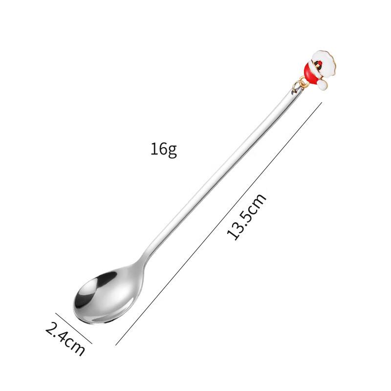 

ZISIZ Stainless Steel Christmas Santa Spoons