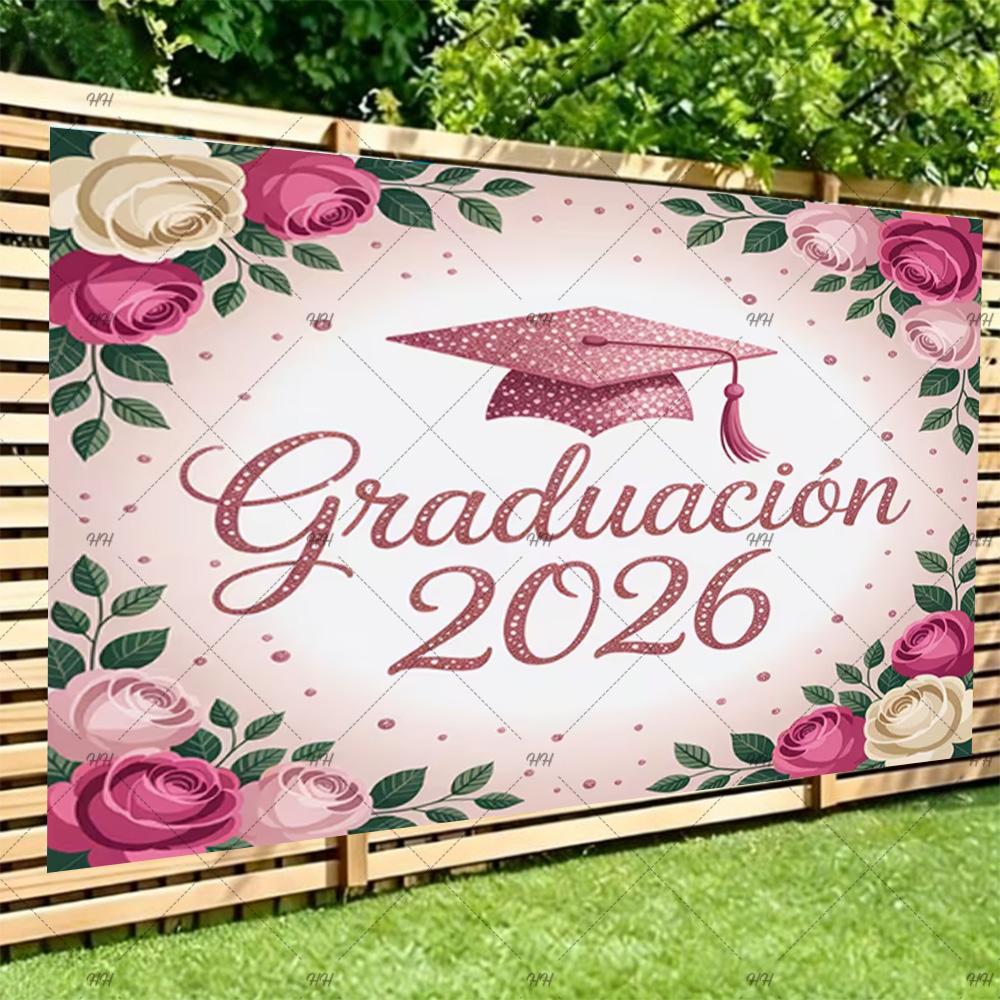 Congratulatory Graduatio Celebration Theme Party Decoration Background Graduates Backdrop Photography Studio Props Student Gifts