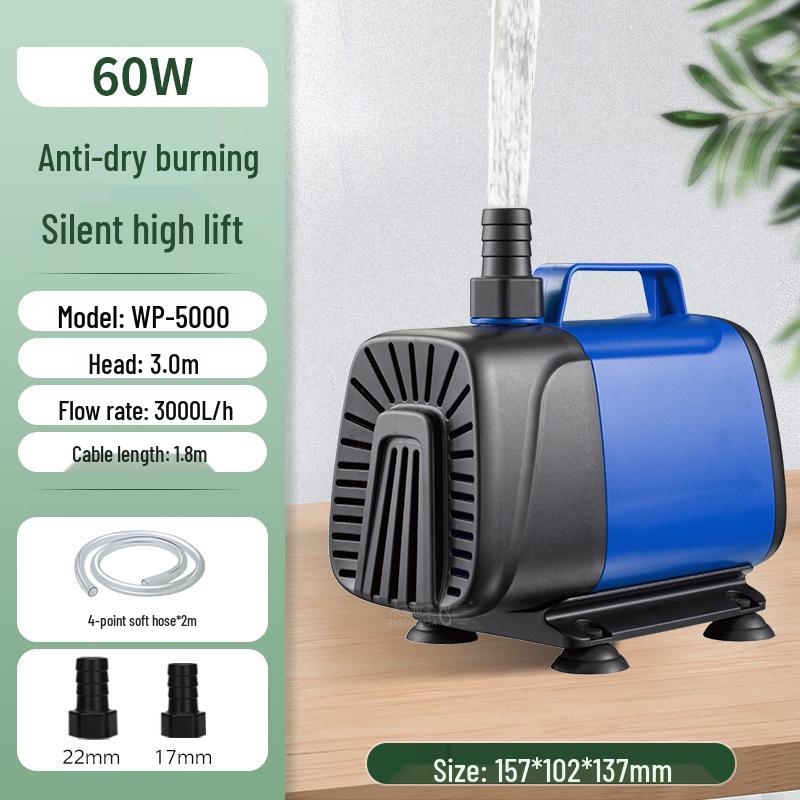 High-Power Amphibious Submersible Aquarium Pump for Filtration and Circulation