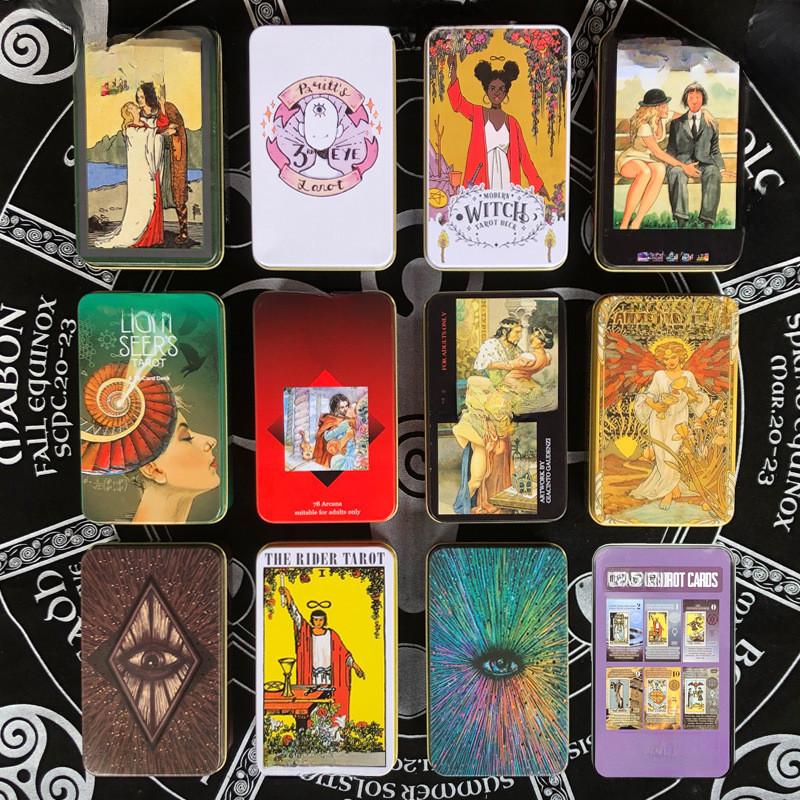 Stamping Hot Tarot Process Highgrade With Iron Box Tarot Cards Deck Board Game