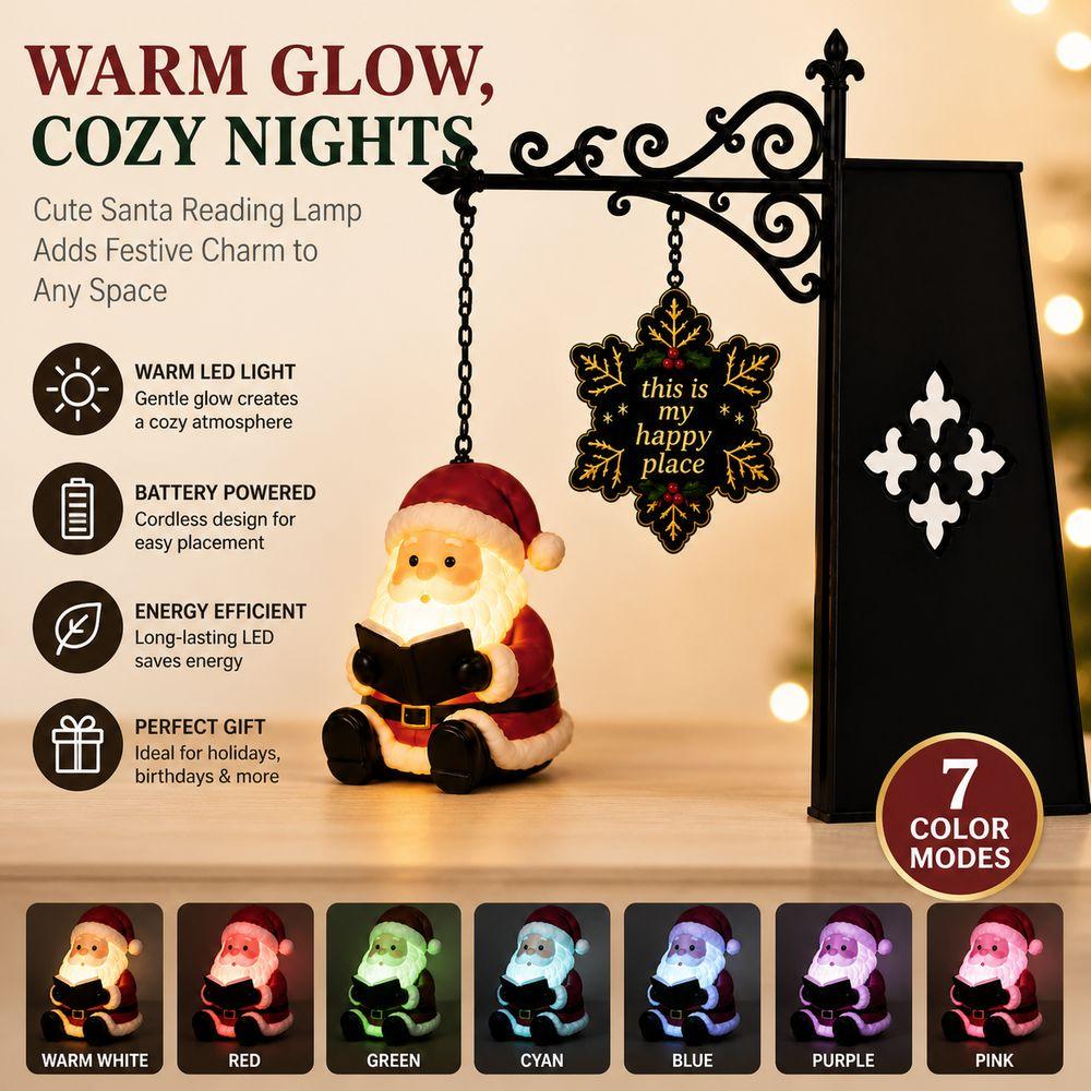 Streetlamp Shape Christmas Bookshelf Lantern Christmas Shelf Light Bookshelf Decoration