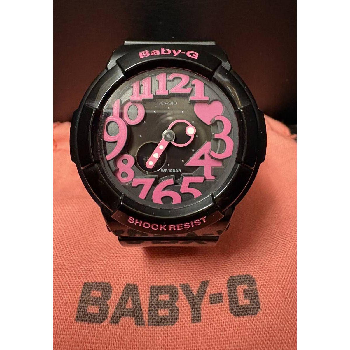 Used Working item CASIO Baby-G BGA-130 Black Pink Watch SHOCK RESIST Casio 5194