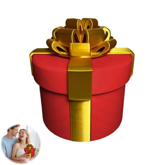 Kapslet Skrueboks Irriterende Gaveeske Pengepuslespillboks Gjenbrukbar Spøkegaveeske for Kontantgave Bursdag Jul Hvit Elefant Gaveutveksling