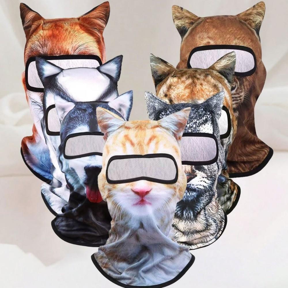 3D Animal Print Full Face Mask Ice Silk Cooling Face Mask Cooling Balaclava Mask For Skiing