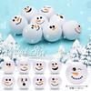 6/12Pcs Christmas Snowman Random Expression Venting Stress Ball For Christmas New Year Carnival Birthday Party Decor Best Gifts