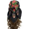 70*70Cm Russian Style Square Headband Scarf Luxury Floral Print Bandana Shawl Babushka Handkerchief Head Wraps