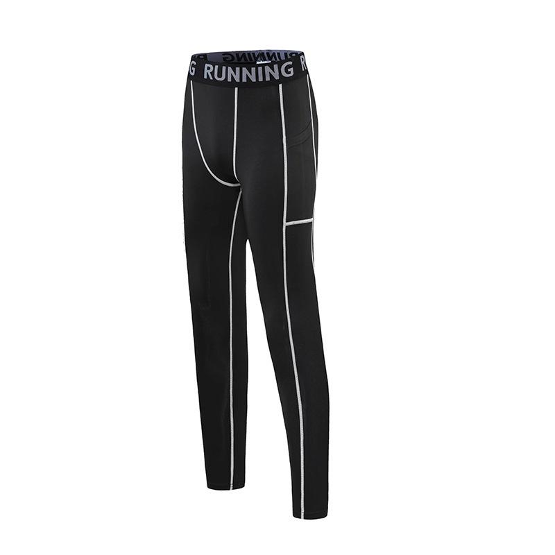 Summer Elastic Sports Compression Pants with Pockets