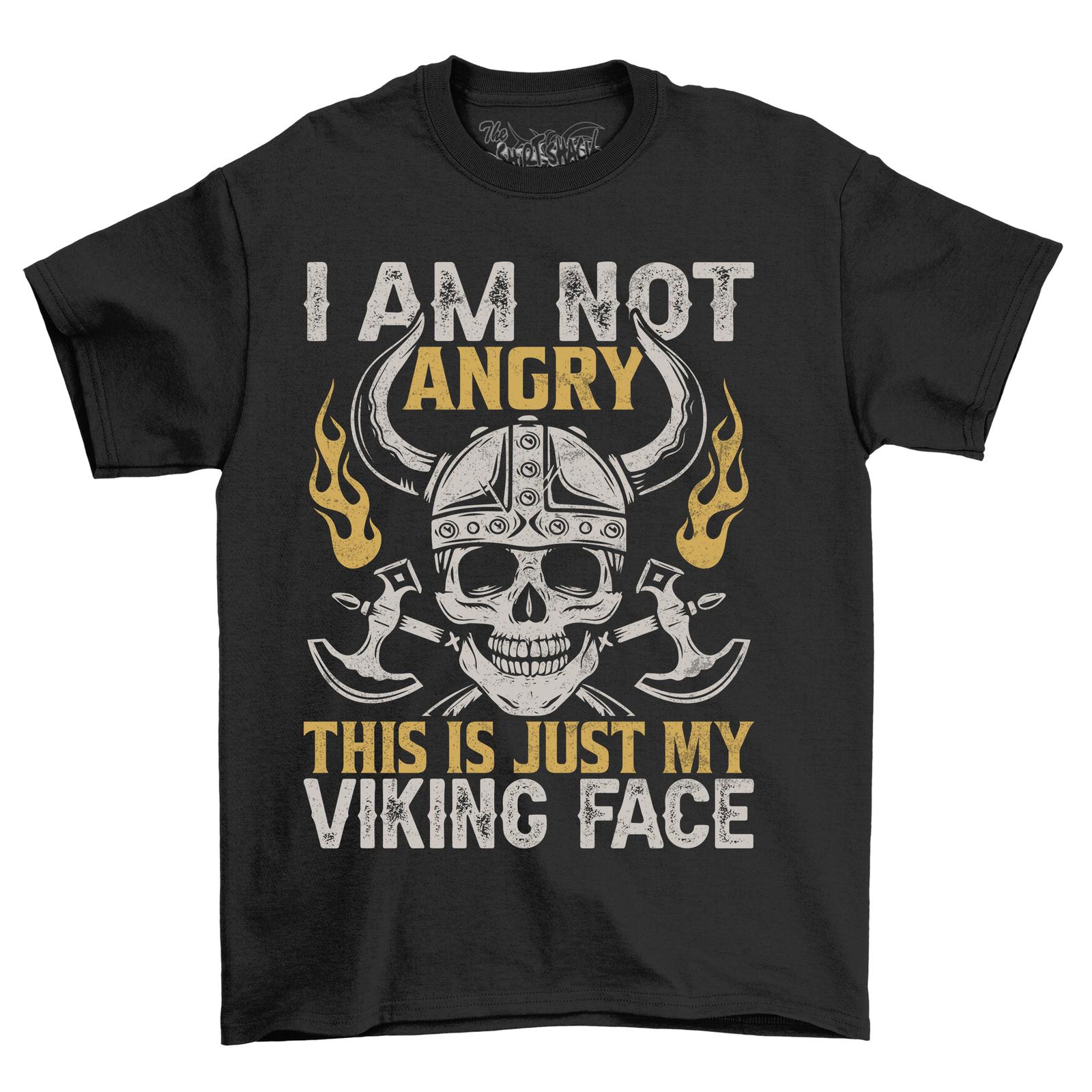 

Viking Face I Am Not T-Shirt Mens Womens Tees Top - Funny Norse Warrior Design, Unisex Printed Tee. L