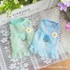 Mesh Dress Dogs Cats Breathable Sleeveless Vest Sun Protection Anti-Shedding Princess Style Bichon