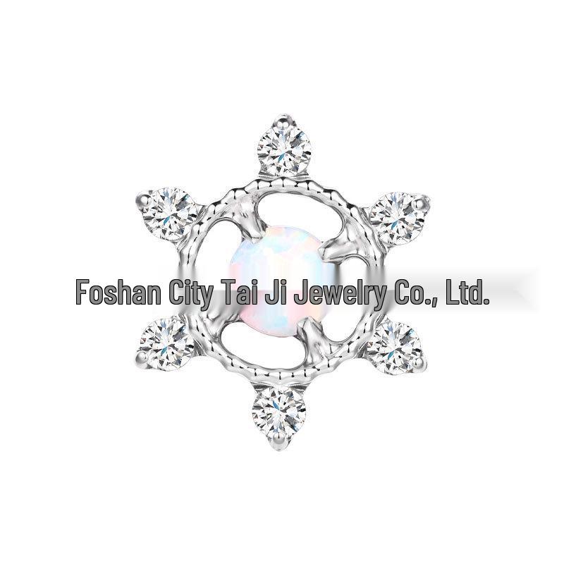 Opal Snowflake Titanium Saturn Stud Earrings M0.9 (Head Only)