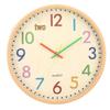 12-inch Cartoon Color Wall Clock for Bedroom & Living Room – Personalized, Creative, Fashionable Design for Children's Room