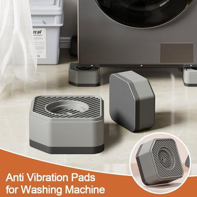 4-delige Set Antislip Wasmachine en Droger Sokkels Hoogteverlengers Geluiddempende Anti-Trillingskussens Schokabsorptie