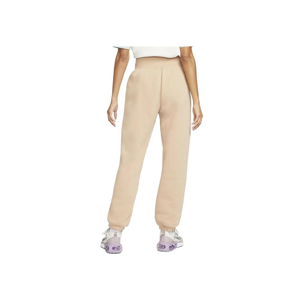 Nike High-Waist Drawstring Sports Pants With Solid Color Brand Logo Women Bottoms Khaki DQ5887-200