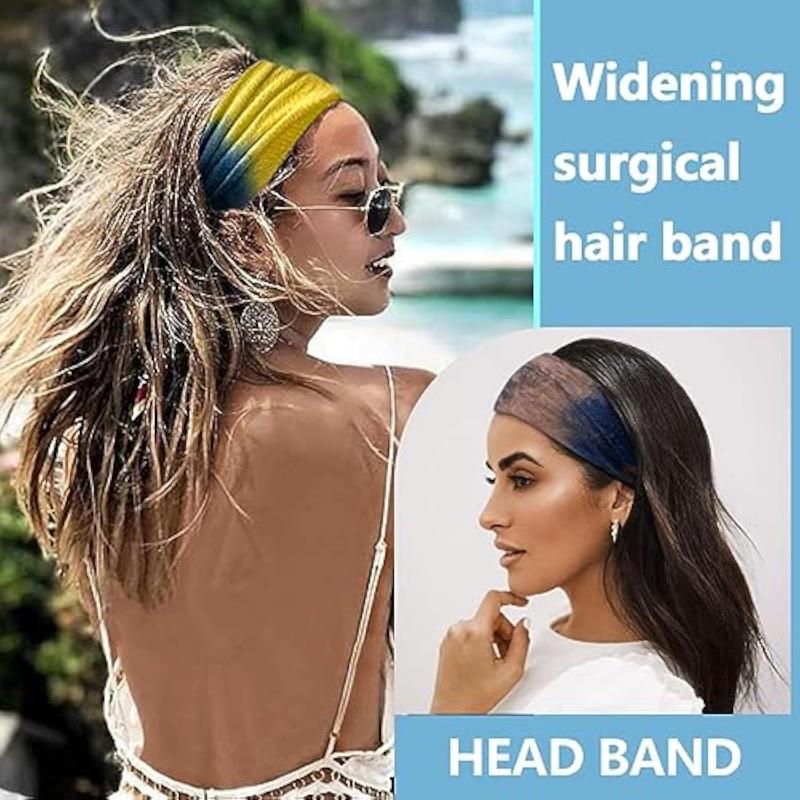 Bandă de Păr Tie-dye Sport Alergare Boemă Spălare Față Machiaj Păr Cruce Bandă de Păr cu Bor Lat Femeie [